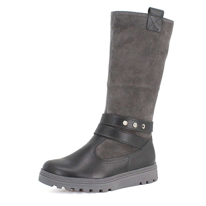 Сапожки нат.мех, артикул 1750, цвет темно-серый купить в интернет-магазине Shoeslel с доставкой по России