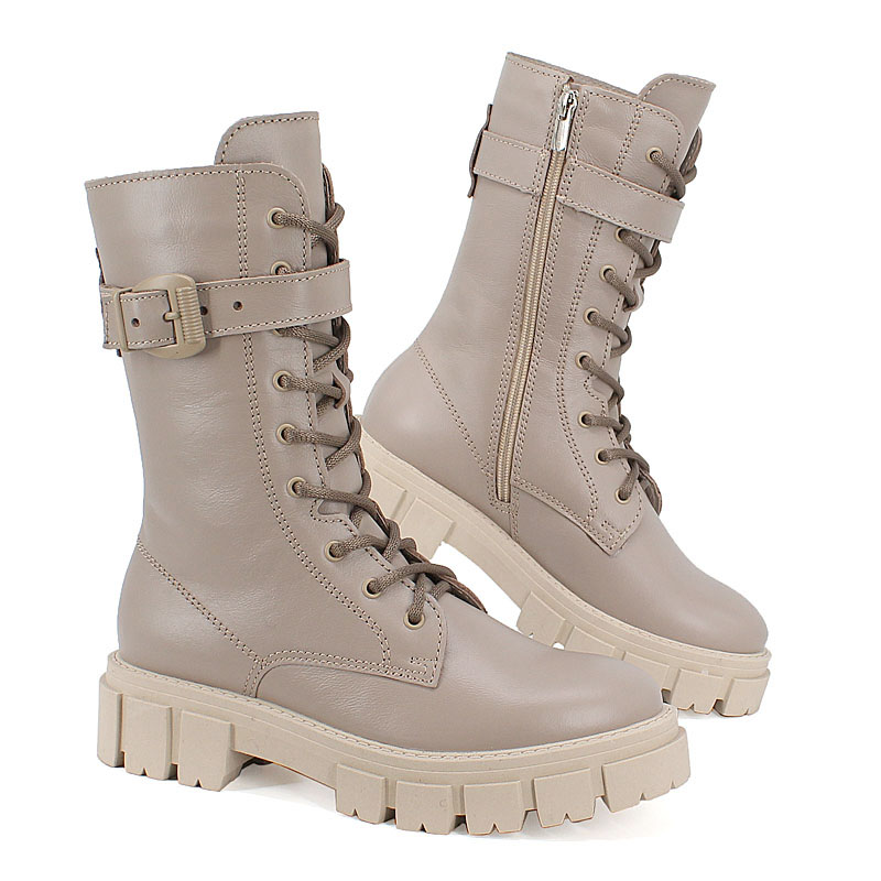 Сапожки, артикул 1777, цвет бежевый купить в интернет-магазине Shoeslel с доставкой по России