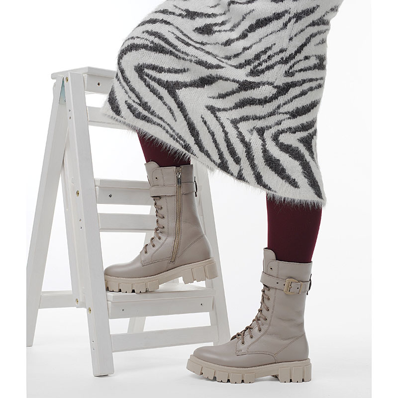 Сапожки, артикул 1777, цвет бежевый купить в интернет-магазине Shoeslel с доставкой по России