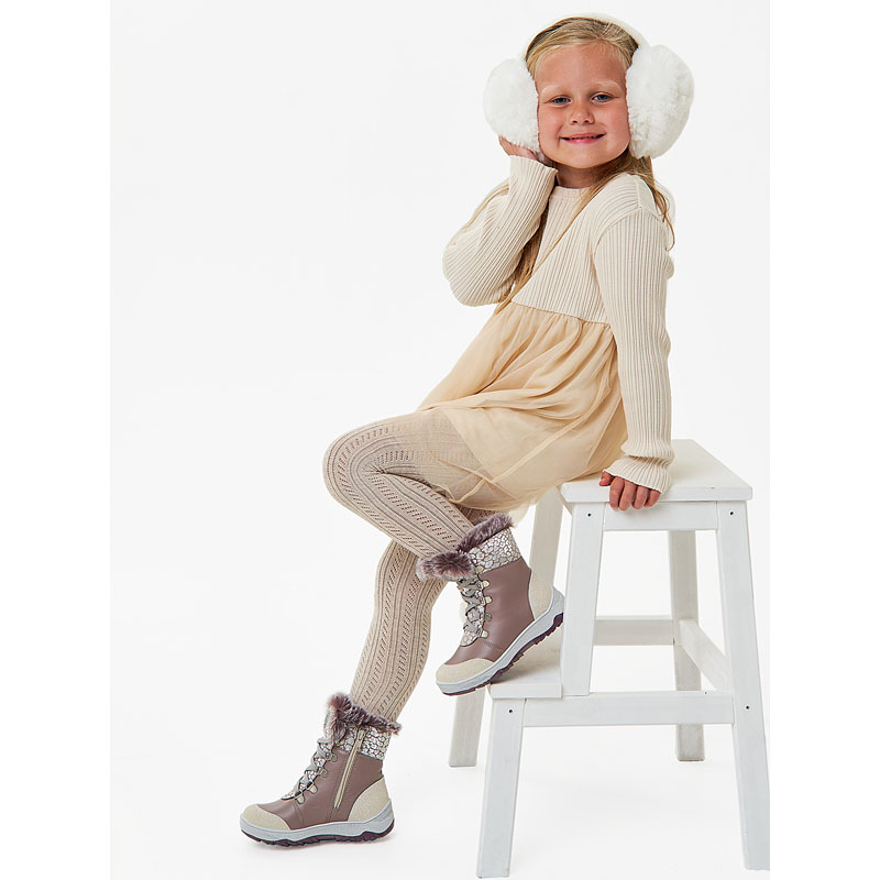 Ботинки нат.мех, артикул 1786, цвет бежевый купить в интернет-магазине Shoeslel с доставкой по России