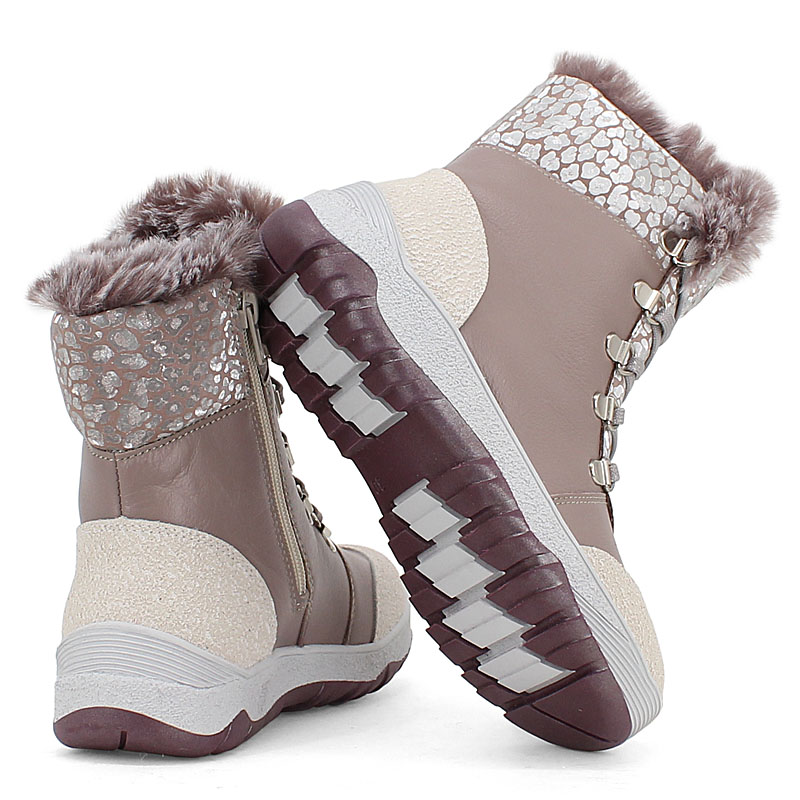 Ботинки нат.мех, артикул 1786, цвет бежевый купить в интернет-магазине Shoeslel с доставкой по России