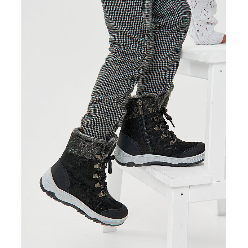 Ботинки нат.мех, артикул 1786, цвет черный купить в интернет-магазине Shoeslel с доставкой по России