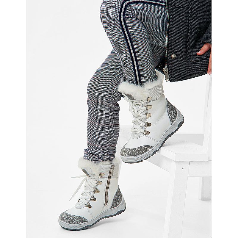 Ботинки нат.мех, артикул 1786, цвет белый купить в интернет-магазине Shoeslel с доставкой по России