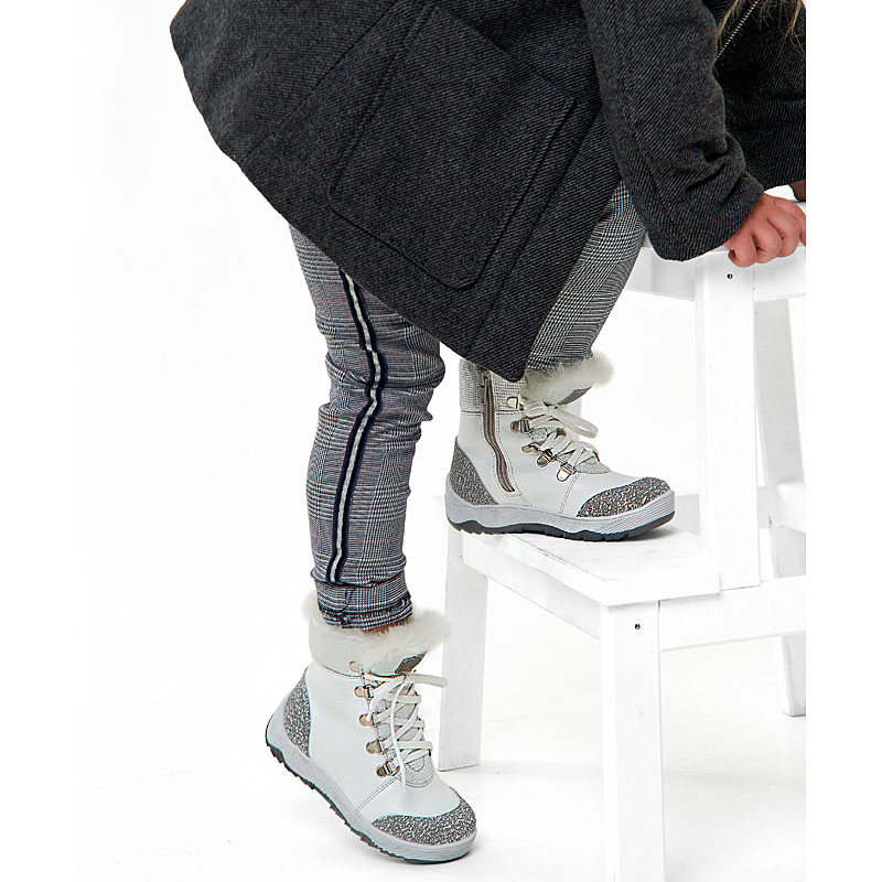 Ботинки нат.мех, артикул 1786, цвет белый купить в интернет-магазине Shoeslel с доставкой по России