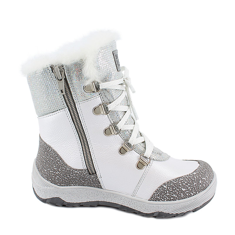 Ботинки нат.мех, артикул 1786, цвет белый купить в интернет-магазине Shoeslel с доставкой по России