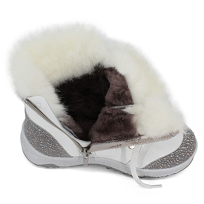 Ботинки нат.мех, артикул 1786, цвет белый купить в интернет-магазине Shoeslel с доставкой по России