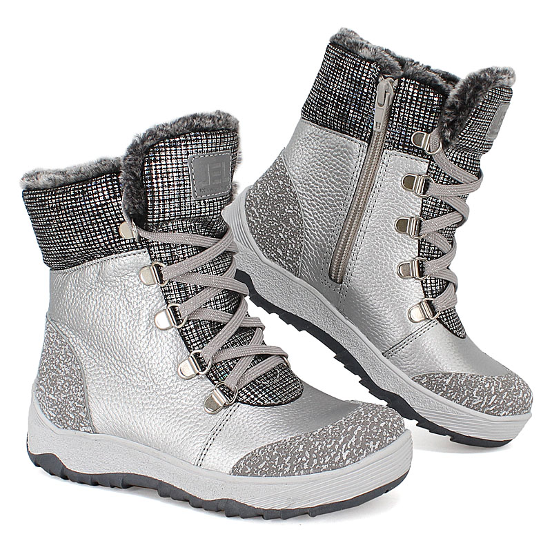 Ботинки нат.мех, артикул 1786, цвет серый купить в интернет-магазине Shoeslel с доставкой по России