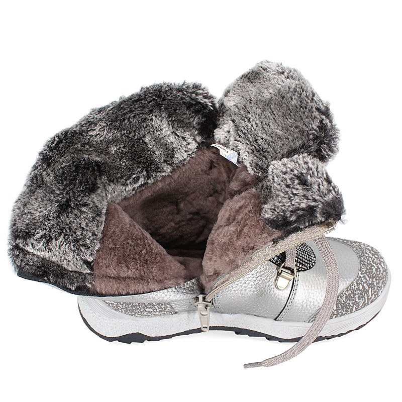 Ботинки нат.мех, артикул 1786, цвет серый купить в интернет-магазине Shoeslel с доставкой по России