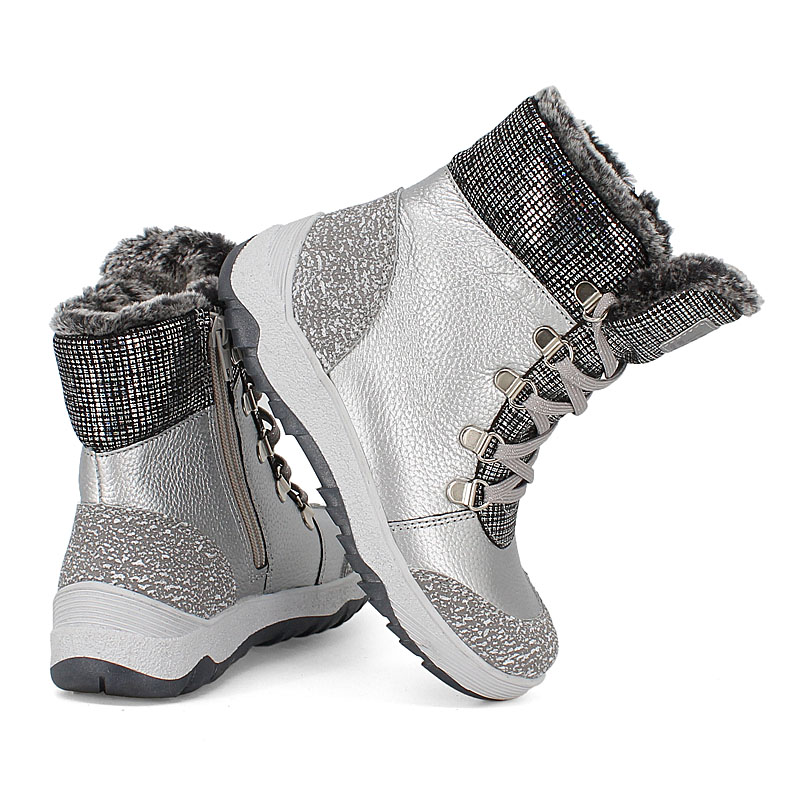 Ботинки нат.мех, артикул 1786, цвет серый купить в интернет-магазине Shoeslel с доставкой по России