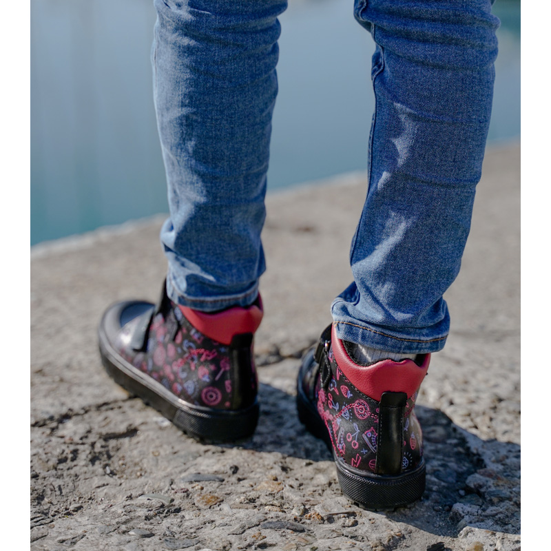 Ботинки байка, артикул 1811, цвет граффити купить в интернет-магазине Shoeslel с доставкой по России