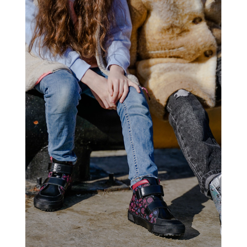 Ботинки байка, артикул 1811, цвет граффити купить в интернет-магазине Shoeslel с доставкой по России