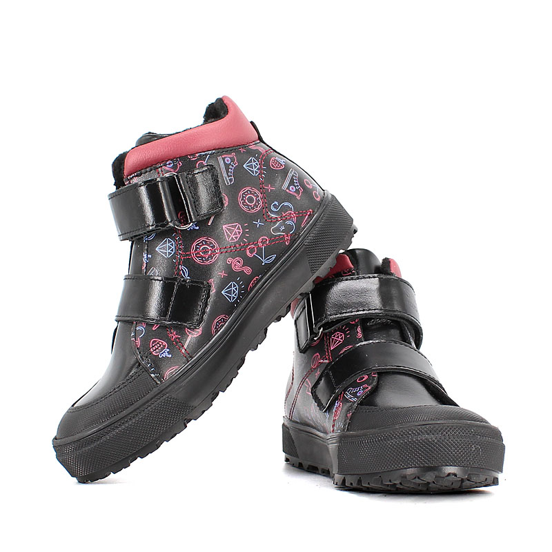 Ботинки байка, артикул 1811, цвет граффити купить в интернет-магазине Shoeslel с доставкой по России