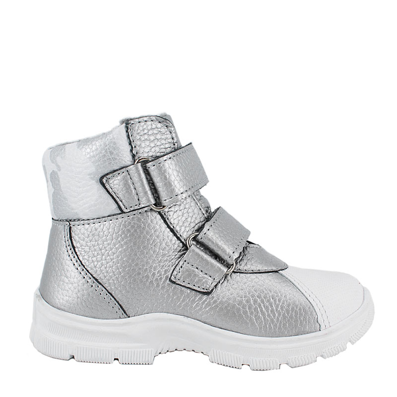 Ботинки ясельные байка, артикул 1815, цвет серебристый купить в интернет-магазине Shoeslel с доставкой по России
