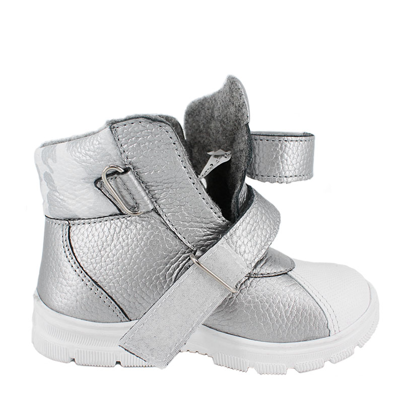 Ботинки ясельные байка, артикул 1815, цвет серебристый купить в интернет-магазине Shoeslel с доставкой по России