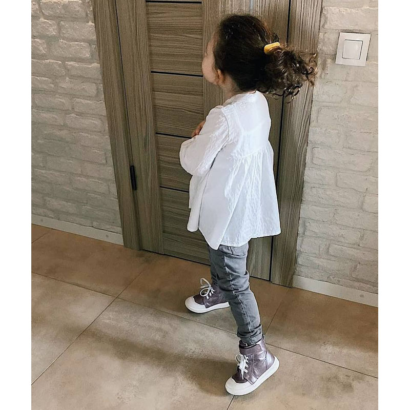 Ботинки малодетские байка, артикул 1819, цвет лавандовый купить в интернет-магазине Shoeslel с доставкой по России