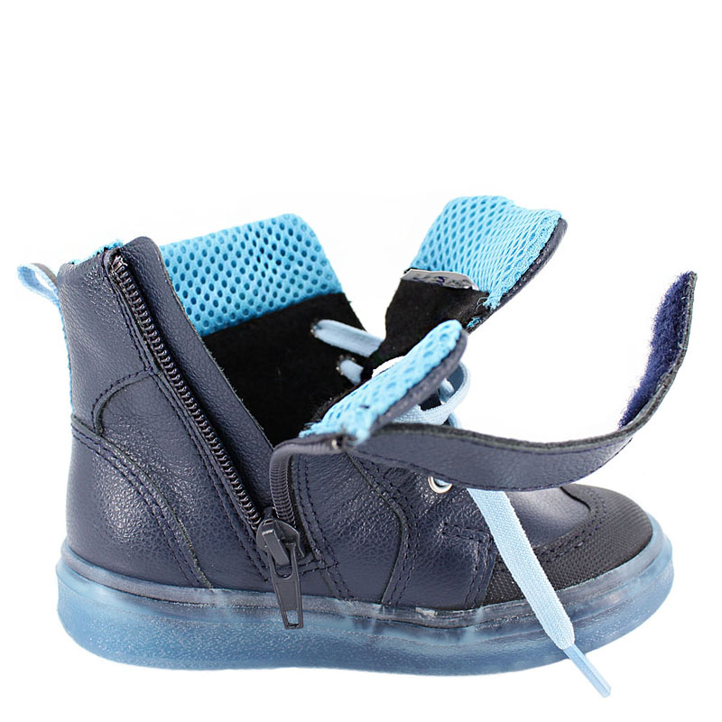 Ботинки малодетские байка, артикул 1819, цвет синий купить в интернет-магазине Shoeslel с доставкой по России