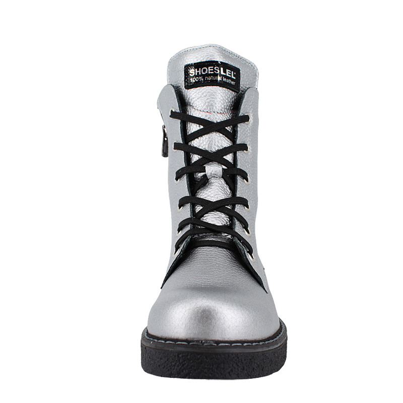 Ботинки байка, артикул 1823, цвет серебристый купить в интернет-магазине Shoeslel с доставкой по России
