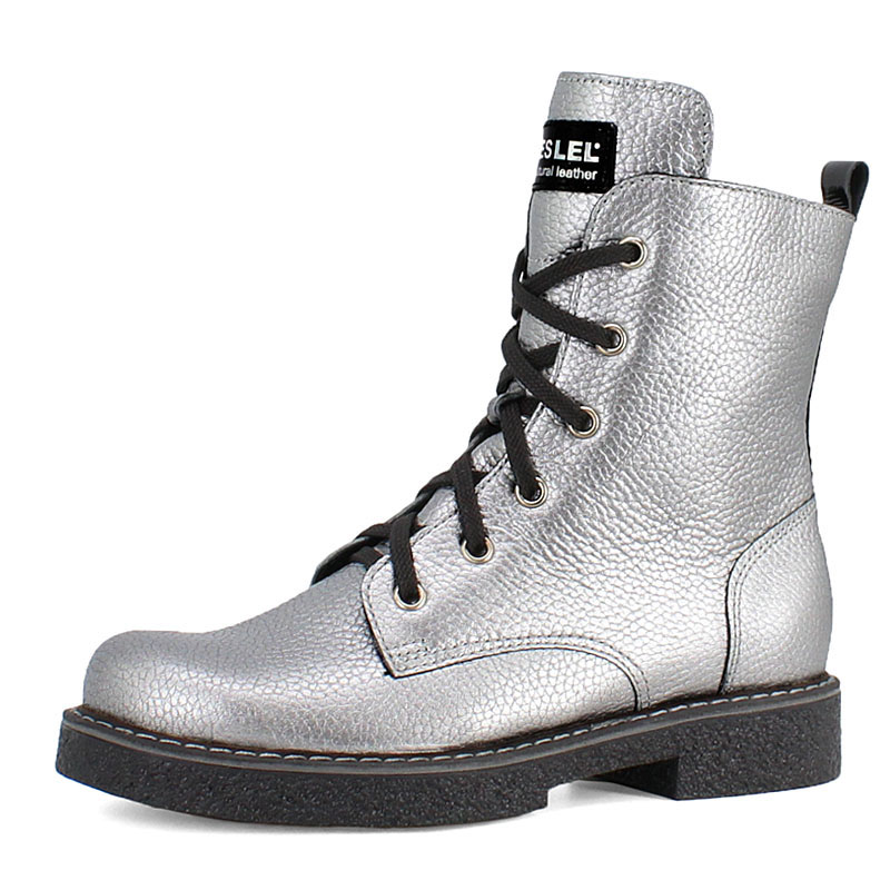 Ботинки байка, артикул 1823, цвет серебристый купить в интернет-магазине Shoeslel с доставкой по России