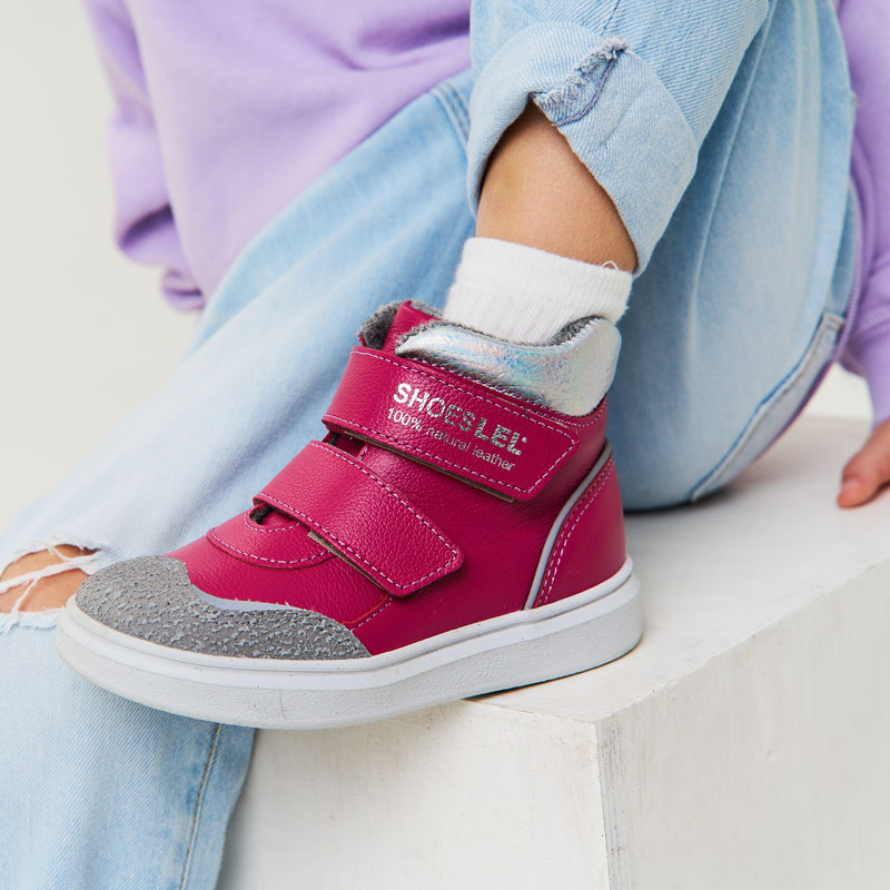 Ботинки малодетские байка, артикул 1829, цвет фуксия купить в интернет-магазине Shoeslel с доставкой по России