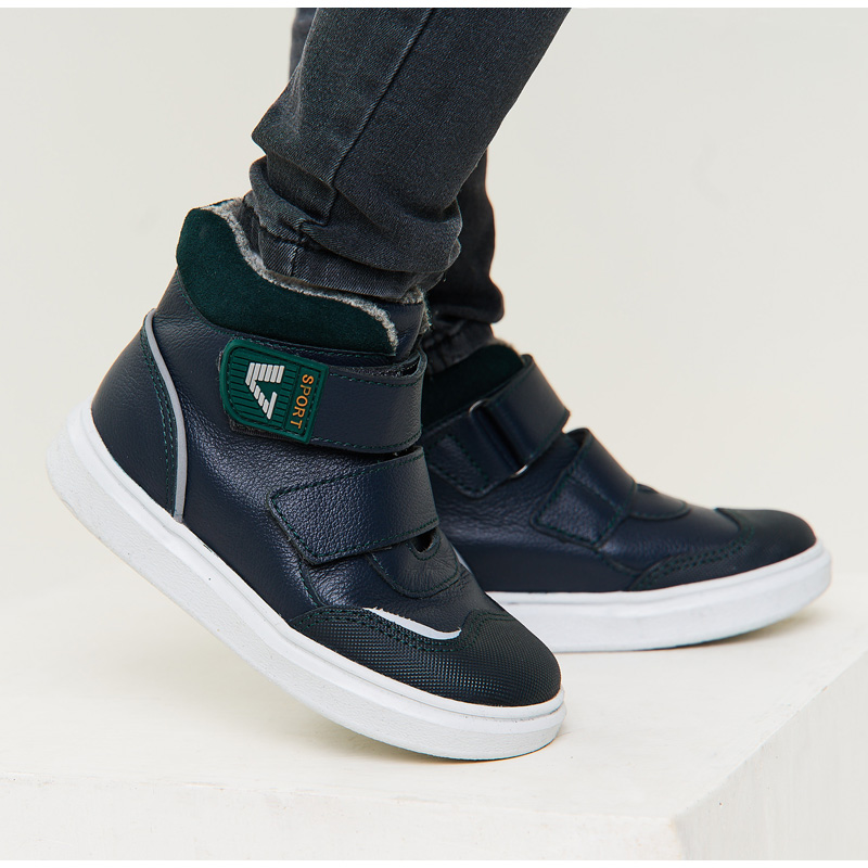 Ботинки малодетские байка, артикул 1829, цвет синий купить в интернет-магазине Shoeslel с доставкой по России