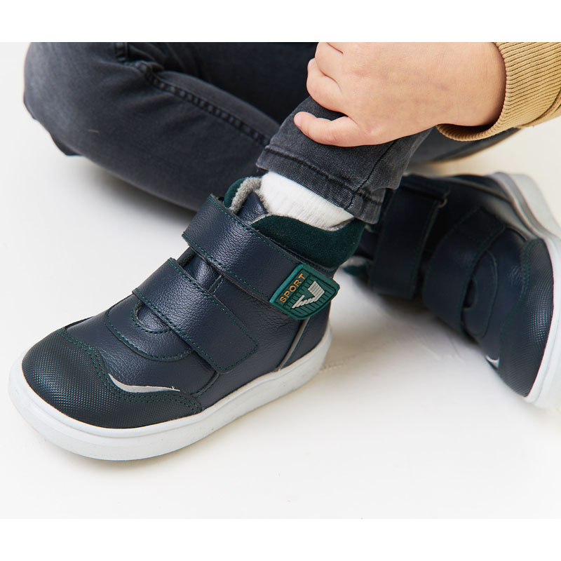 Ботинки малодетские байка, артикул 1829, цвет синий купить в интернет-магазине Shoeslel с доставкой по России