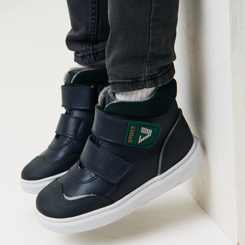 Ботинки малодетские байка, артикул 1829, цвет синий купить в интернет-магазине Shoeslel с доставкой по России