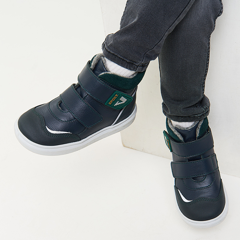 Ботинки малодетские байка, артикул 1829, цвет синий купить в интернет-магазине Shoeslel с доставкой по России