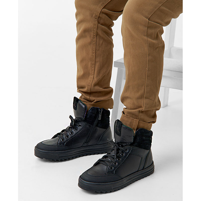 Ботинки байка, артикул 1836, цвет черный купить в интернет-магазине Shoeslel с доставкой по России