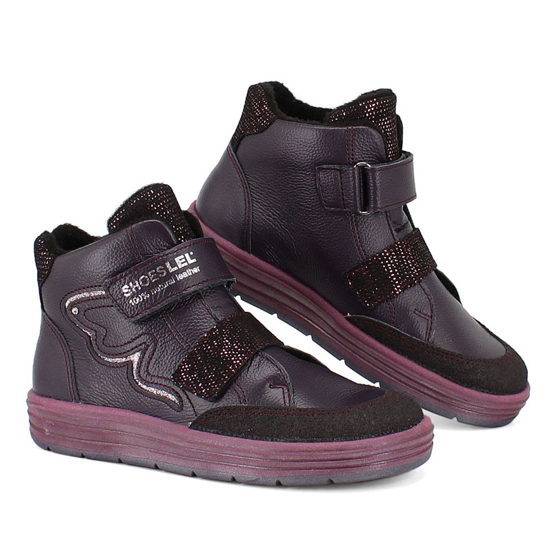 Ботинки байка, артикул 1845, цвет черничный купить в интернет-магазине Shoeslel с доставкой по России