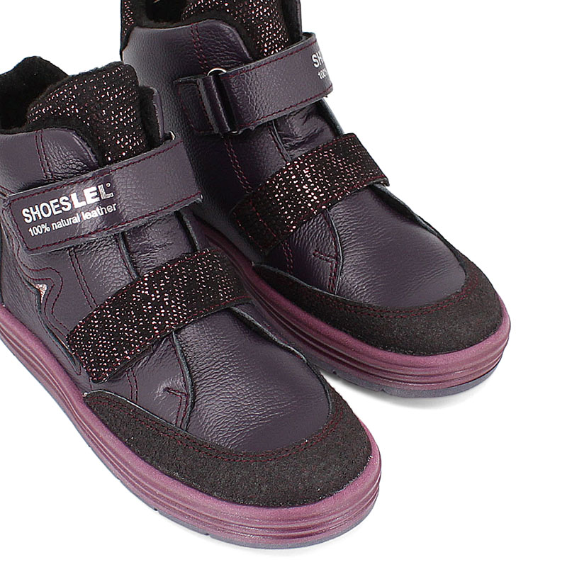 Ботинки байка, артикул 1845, цвет черничный купить в интернет-магазине Shoeslel с доставкой по России