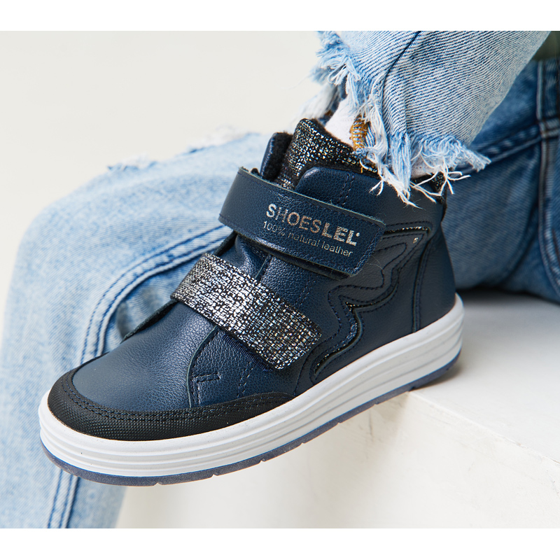 Ботинки байка, артикул 1845, цвет синий купить в интернет-магазине Shoeslel с доставкой по России