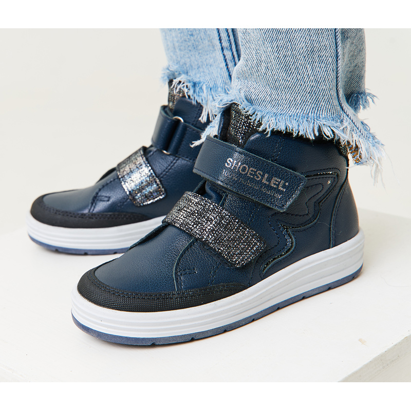 Ботинки байка, артикул 1845, цвет синий купить в интернет-магазине Shoeslel с доставкой по России