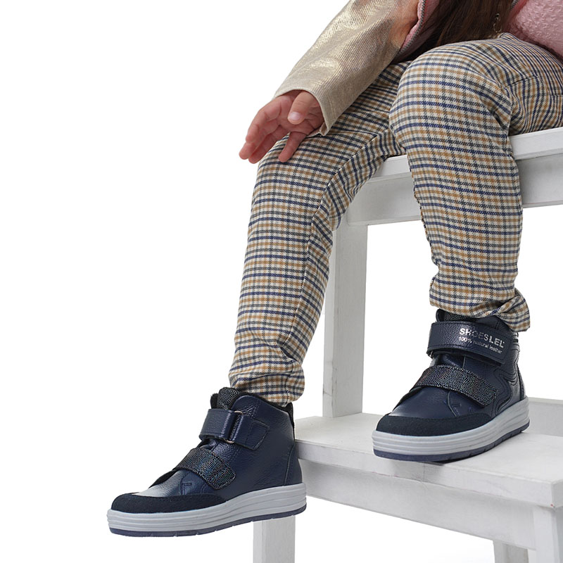 Ботинки байка, артикул 1845, цвет синий купить в интернет-магазине Shoeslel с доставкой по России