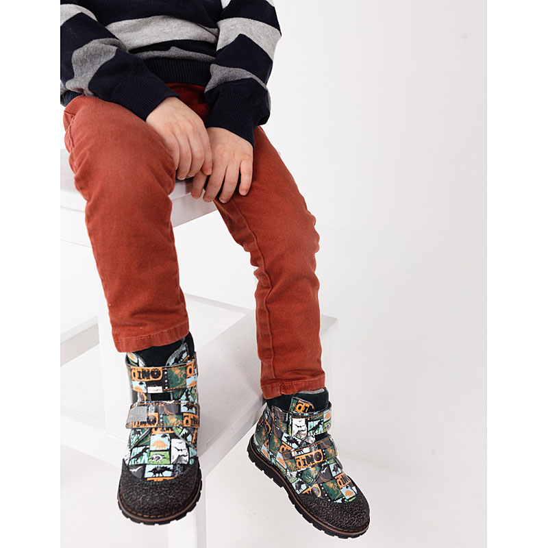 Ботинки байка, артикул 1848, цвет граффити купить в интернет-магазине Shoeslel с доставкой по России