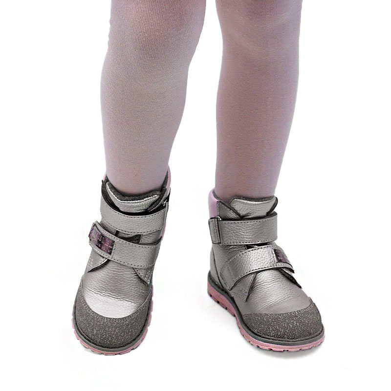 Ботинки байка, артикул 1848, цвет серебристый купить в интернет-магазине Shoeslel с доставкой по России