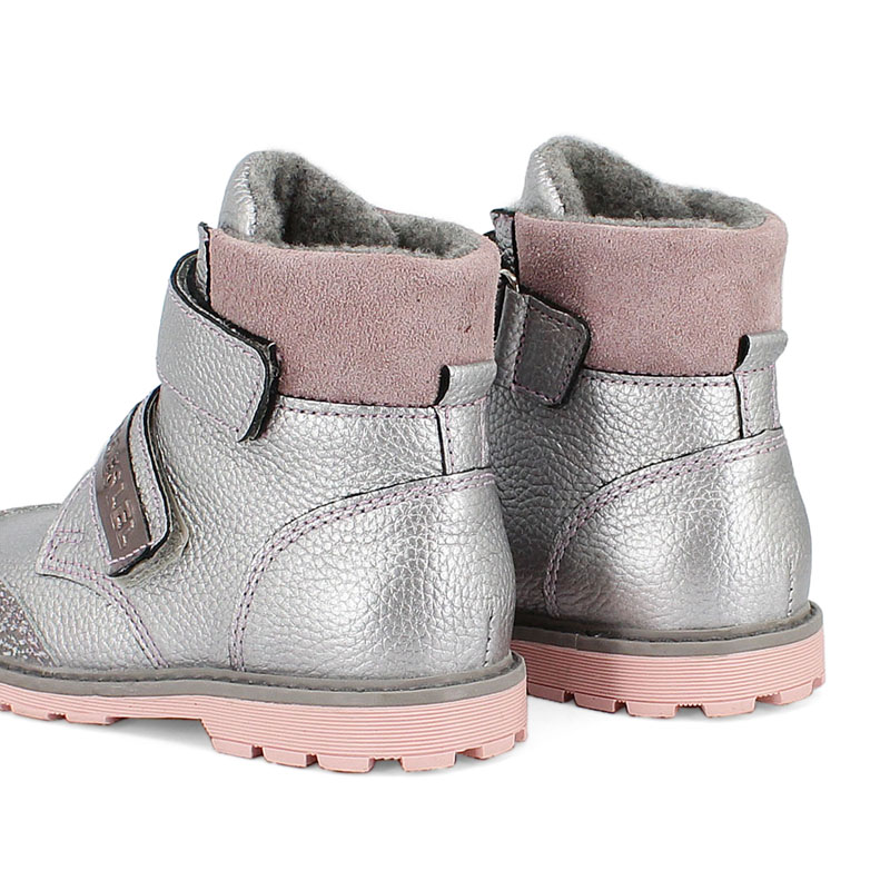 Ботинки байка, артикул 1848, цвет серебристый купить в интернет-магазине Shoeslel с доставкой по России