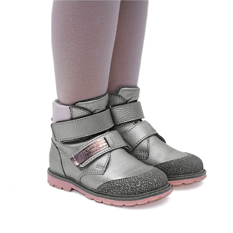 Ботинки байка, артикул 1848, цвет серебристый купить в интернет-магазине Shoeslel с доставкой по России