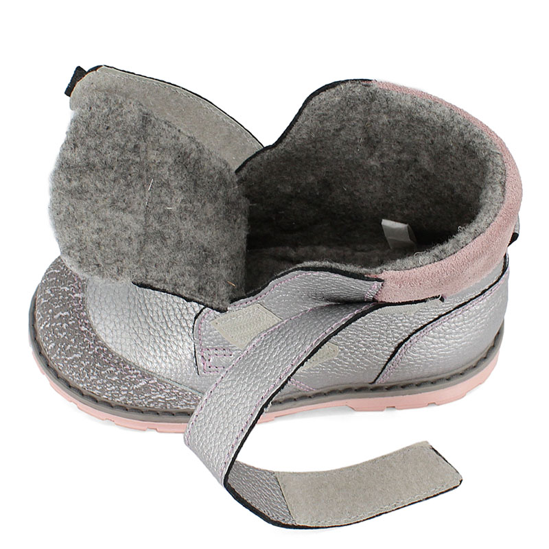 Ботинки байка, артикул 1848, цвет серебристый купить в интернет-магазине Shoeslel с доставкой по России