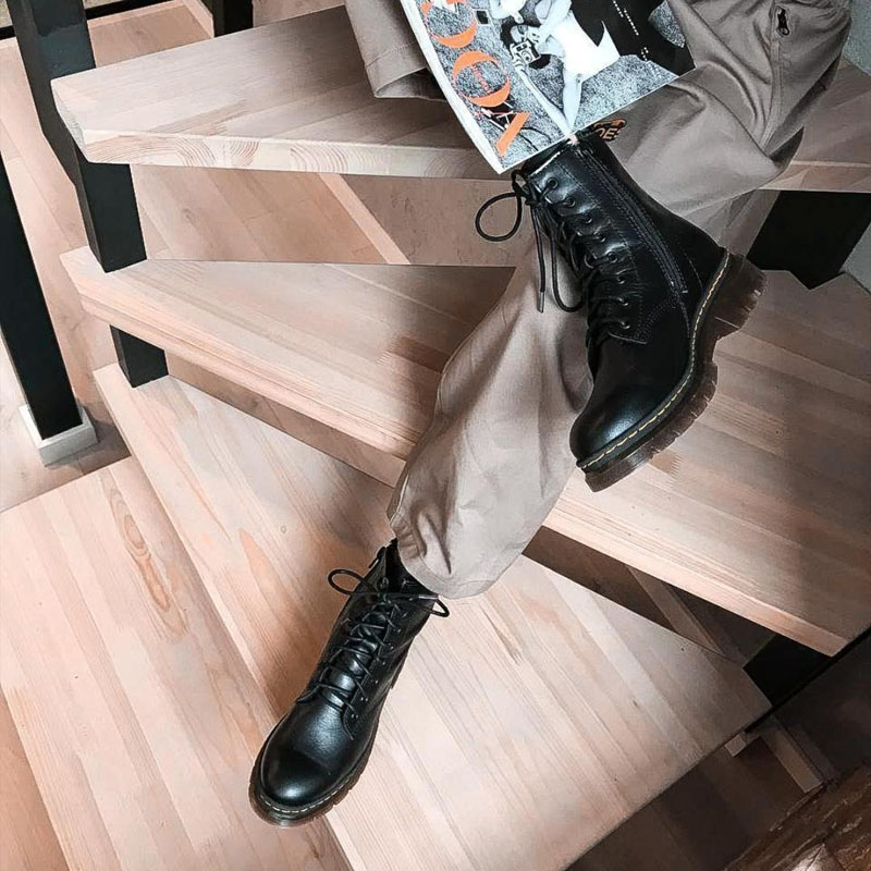 Ботинки байка, артикул 1860, цвет черный купить в интернет-магазине Shoeslel с доставкой по России