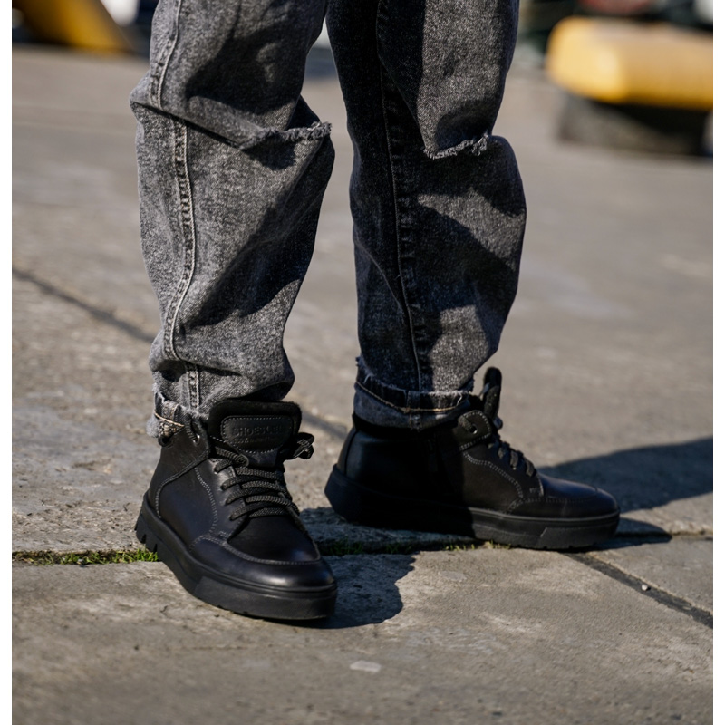 Ботинки байка, артикул 1865, цвет черный купить в интернет-магазине Shoeslel с доставкой по России