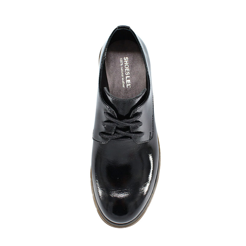 Полуботинки, артикул 1871, цвет черный наплак купить в интернет-магазине Shoeslel с доставкой по России