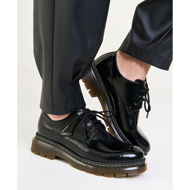 Полуботинки, артикул 1871, цвет черный наплак купить в интернет-магазине Shoeslel с доставкой по России