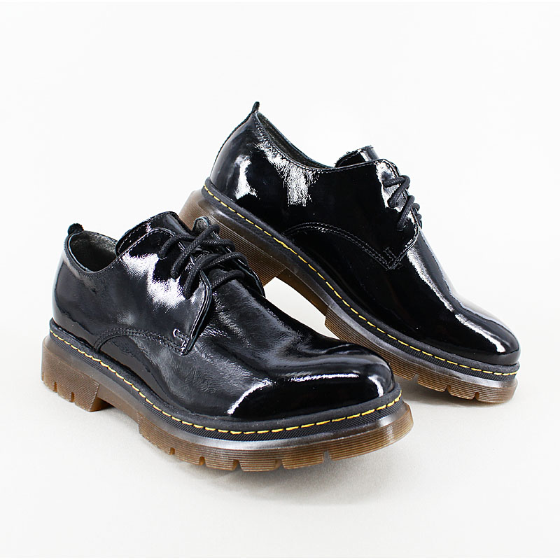 Полуботинки, артикул 1871, цвет черный наплак купить в интернет-магазине Shoeslel с доставкой по России