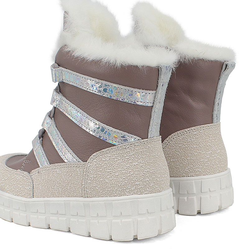 Ботинки нат.мех, артикул 1892, цвет лавандовый купить в интернет-магазине Shoeslel с доставкой по России