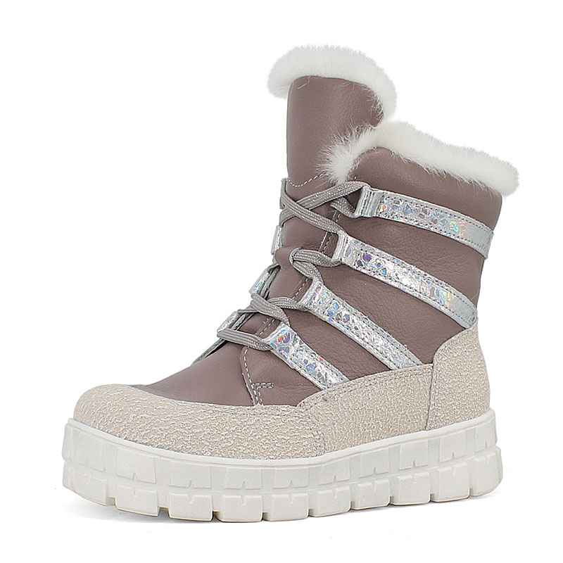 Ботинки нат.мех, артикул 1892, цвет лавандовый купить в интернет-магазине Shoeslel с доставкой по России