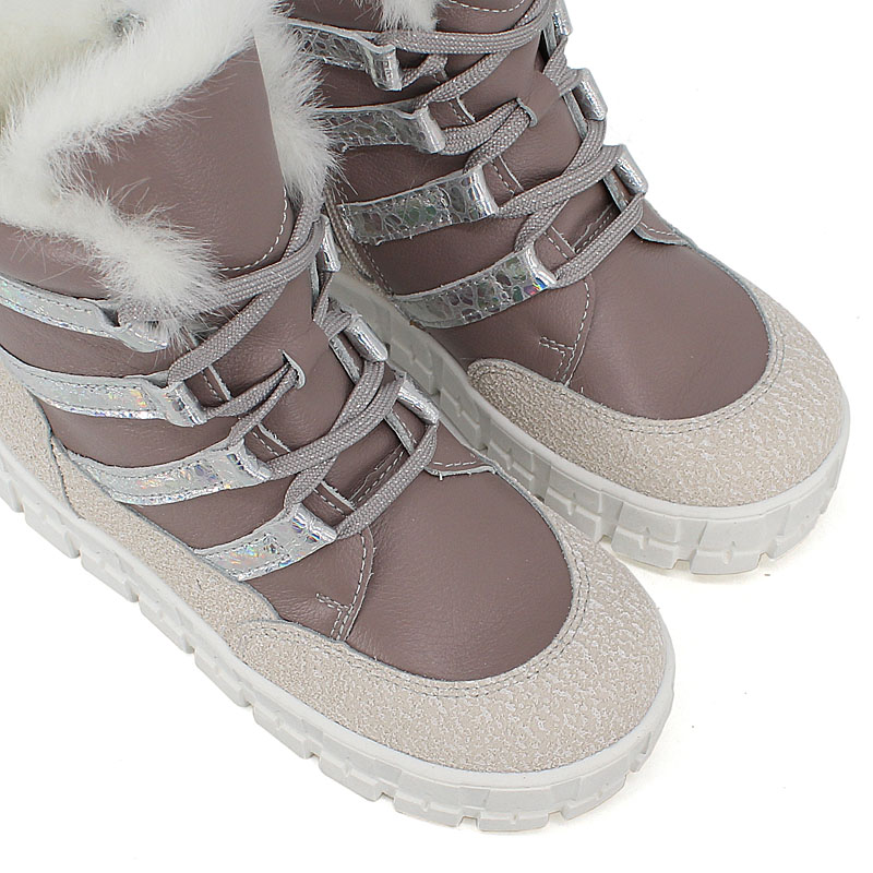 Ботинки нат.мех, артикул 1892, цвет лавандовый купить в интернет-магазине Shoeslel с доставкой по России