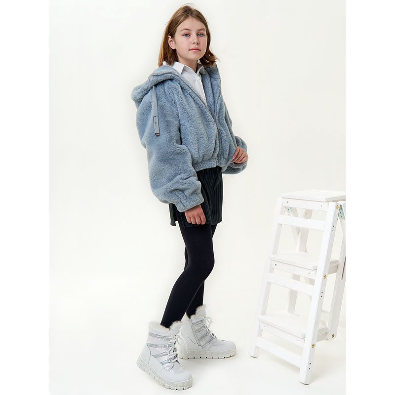 Ботинки нат.мех, артикул 1892, цвет белый купить в интернет-магазине Shoeslel с доставкой по России