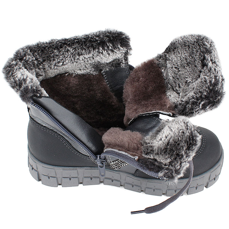 Ботинки нат.мех, артикул 1892, цвет синий купить в интернет-магазине Shoeslel с доставкой по России