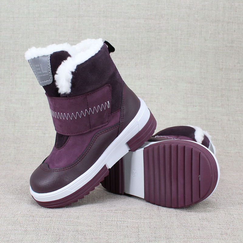 Сапожки малодетские нат.мех, артикул 1893, цвет черничный купить в интернет-магазине Shoeslel с доставкой по России