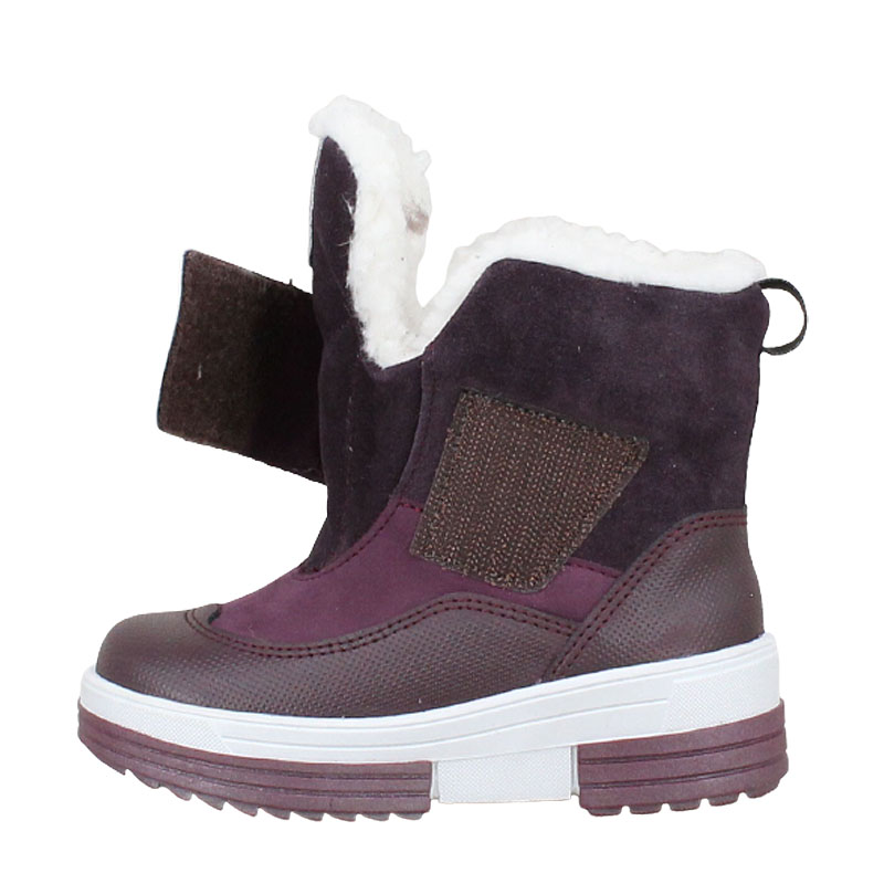 Сапожки малодетские нат.мех, артикул 1893, цвет черничный купить в интернет-магазине Shoeslel с доставкой по России